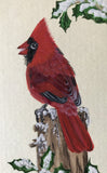 Red cardinal in winter (*7,5 cm)
