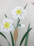 Daffodil and Ume with bird (24 x 27 cm)