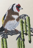 Goldfinches on branch (24 x 27 cm)