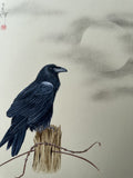 Raven with moon (24 x 27 cm)