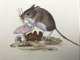 Mouse with mushrooms (12 x 13,5 cm)