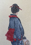 Kimono-woman with snow (7,5 cm)