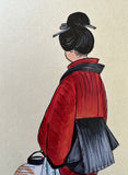 Kimono-woman in red (7,5 cm)